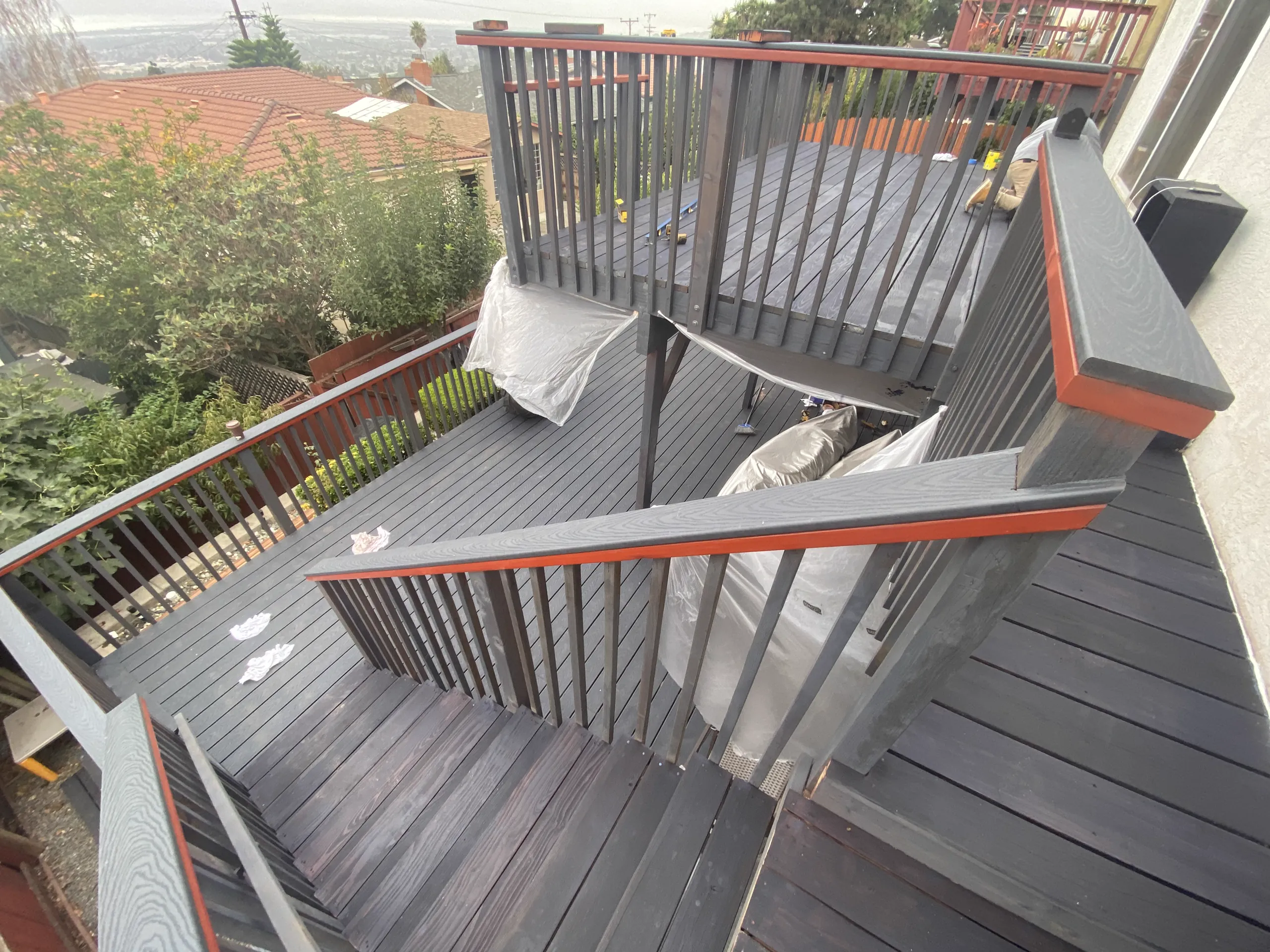Renovation of Wooden Deck and Trax composite decks — Image 11