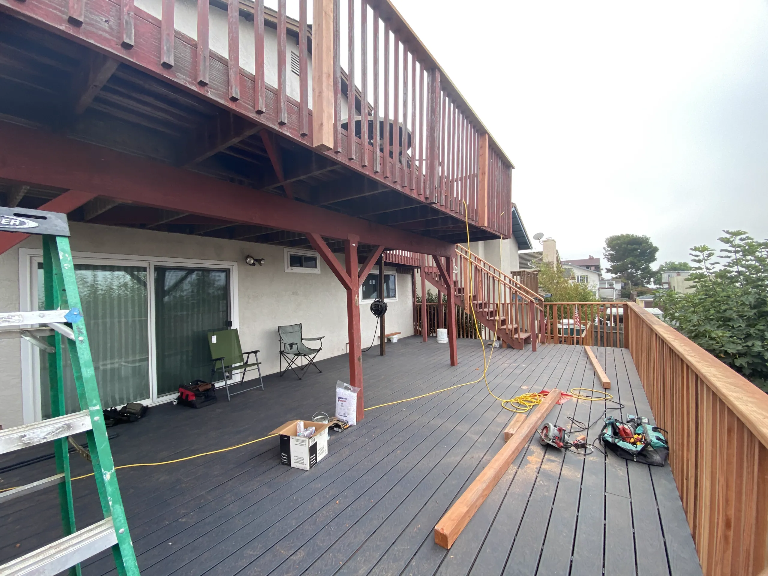 Renovation of Wooden Deck and Trax composite decks — Image 9